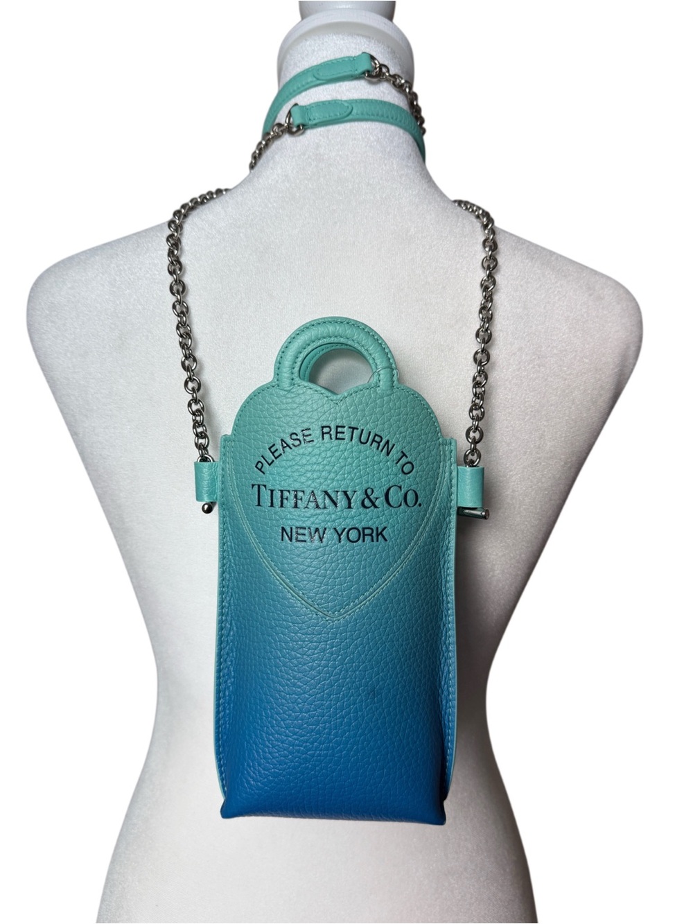 Tiffany & Co. Return to Tiffany Blue Ombré Leather Mini Crossbody Bag